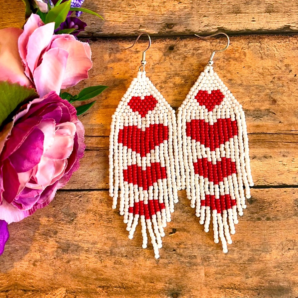 Valentine’s Beaded Earring